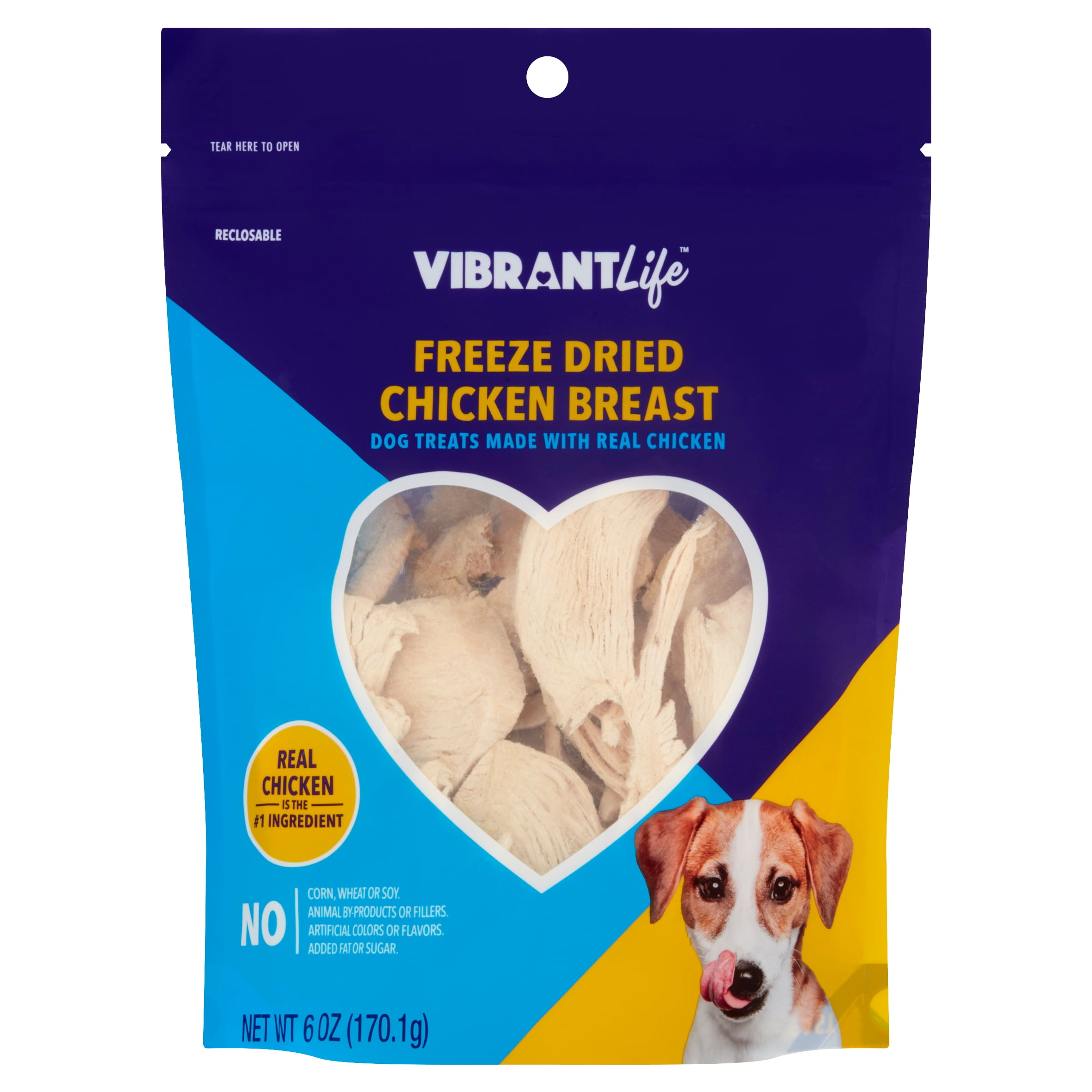 vibrant life freeze dried chicken breast dog treats