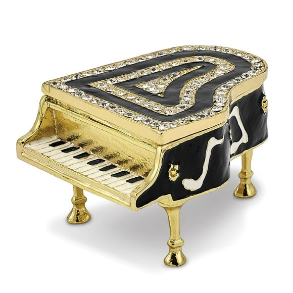 Bejeweled Multi Color Finish EIGHTY-EIGHT Baby Grand Piano Trinket Box