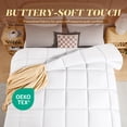 thumbnail image 3 of Aquzin Comforter Twin Size, All Season Quilted Down Alternative Duvet Insert with Corner Tabs, Machine Washable Microfiber Bedding, White, 3 of 8