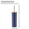 thumbnail image 4 of Navy Blue Metal Toilet Brush and Holder Set With Bamboo Lid, 4 of 8