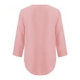 thumbnail image 4 of ZJXFGS Women’S Blouses Basic Tops for Woman Plus Size Blouses for Curvy Women Fashion Shirts Flowy Tops for Women Work Blouses for Women Cute Fall Tops Pink 3XL, 4 of 7