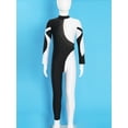 thumbnail image 3 of ZDHoor Girls Full Body Gymnastics Leotard Long Sleeve Ballet Dance Unitard Jumpsuit Catsuit White 6, 3 of 7