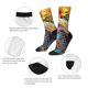 thumbnail image 4 of Fotbe Sunflower Turtle Calcetas Largas con Estampado para Hombre y Mujer – Calcetas de Compresión Transpirables y Elásticas, Viajar y Uso Diario Talla 5-11, 4 of 6