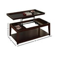 thumbnail image 6 of Steve Silver Clemson Traditional Wood Rectangle Lift Top Coffee Table with Shelf, Cherry, 6 of 6