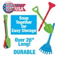 thumbnail image 3 of American Plastic Toys Children's 3-Piece Garden Tool Set with Kids Shovel, Rake, and Hoe, 3 of 6