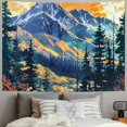thumbnail image 2 of PRATYUS Mountain Tapestry Wall Hanging Forest Trees Art Tapestry Sunset Tapestry Road in Nature Landscape Home Decor for Room  Painting, 2 of 6