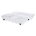 thumbnail image 3 of Rubbermaid Boîte de Rangement à Roulettes sous le Lit, 68 Qt, Lot de 2, Conteneurs de Rangement en Plastique sous le Lit avec Couvercles à Simple Charnière et Roues Robustes, Organisation Visible pour Espaces Serrés, 3 of 15