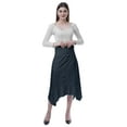 thumbnail image 2 of Moomaya Womens Handkerchief Hemline Midi Skirt High Waist Casual Summer Skirts, 2 of 6