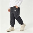 thumbnail image 5 of LUGOGNE Boys Jogger Pants Warm Fleece Lined Active Sweatpants Textured Kids Fall Winter Clothing with Pockets Gray,Size 9, 5 of 9