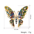 thumbnail image 3 of Broche de diamantes de imitación, broche de mariposa de aceite con gota de color de versatilidad de alta gama, broche de animales, 3 of 5