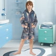 thumbnail image 5 of FORMRS Niños Bathrobe Unisex Hooded Robe Soft Plush Pajamas Sleepwear, Size 2-3T, Ethereal Mountain, 5 of 7