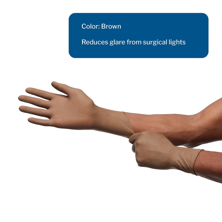 McKesson Perry Latex Surgical Gloves, Latex, Sterile - Brown, Size