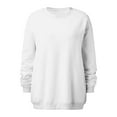 thumbnail image 6 of VEKDONE Junior Sweatshirts Women's Oversized Long Sleeve Sweatshirt Crewneck Pullover Hoodie Loose Sweatshirt White,S, 6 of 6