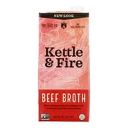 Kettle & Fire Beef Cooking Broth Made with 100% Grass-Fed Beef Bones, 32 oz Shelf-Stable Carton