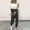 Black#jogger sweatsuit women, variant on yardsong Plus Size Women Joggers Set 2 Piece Solid Color Long Sleeve Crewneck Pullover and Drawstring Pants 2025 Lounge Matching Outfits Hot Pink,S