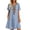 Light Blue, variant on Bxsruta Women's Embroidered Cotton Casual Bohemian Smock Dress V Neck Short Sleeve Loose Flowy Midi Length with Pockets Pull on Lightweight Breathable Summer for Women