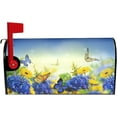 thumbnail image 2 of Spring Butterflies Hydrangeas Daisies Flowers Mailbox Cover Magnetic Mailbox Wraps Post Box Cover Décor 25.5x21 in, 2 of 7