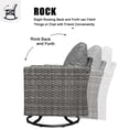 thumbnail image 3 of Ovios 3 Pieces Outdoor Furniture with 360°Swivel Rocker Chair Wicker Patio Bistro Set with Side Table, 3 of 9