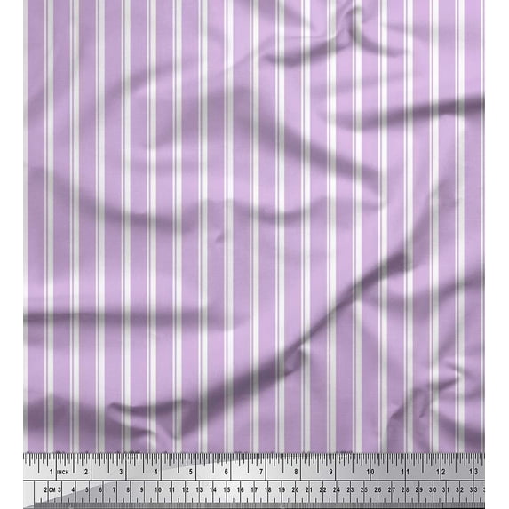 Soimoi Cotton Jersey Fabric Striped Stripe Print Sewing Fabric Yard 58 Inch Wide