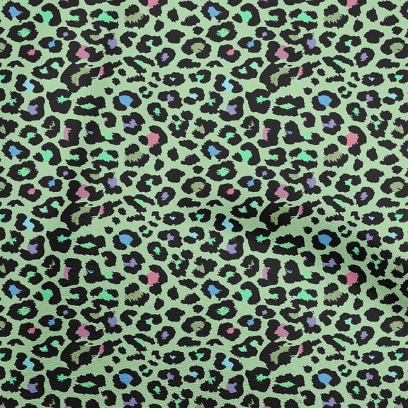 oneOone Cotton Poplin Twill Mint Green Fabric Animal Skin Quilting Supplies Print Sewing Fabric By The Yard 56 Inch Wide