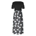thumbnail image 4 of SMihono Robe Maxi Bohème d'Été pour Femmes Grande Taille Décontractée Col en V Sans Manches Bandage Rayé Imprimé Ample Robe Longue de Plage, 4 of 4
