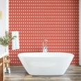 thumbnail image 6 of Ambesonne Geometric Peel & Stick Wallpaper for Home, Hexagonal Comb Tile, 13"x36", Peach Coral Dark Coral, 6 of 6