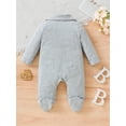 thumbnail image 3 of SUNSIOM Pyjamas à Col à Revers à Manches Longues pour Bébés Garçons Filles Combinaisons Nouveau-Nés, 3 of 6