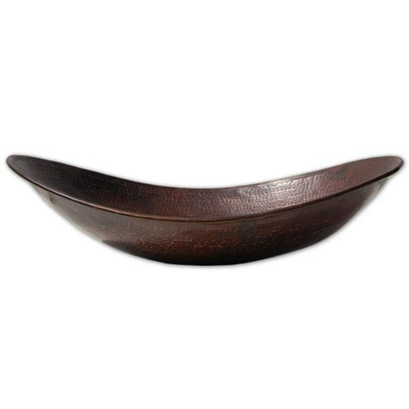 Eden Bath EB-C006AD Copper Canoe Shaped Vessel Sink- Antique Dark Copper