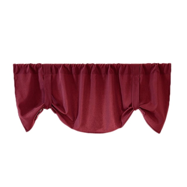 Cortinas cortas para decoración de interiores de ventanas y dormitorios. borgoña