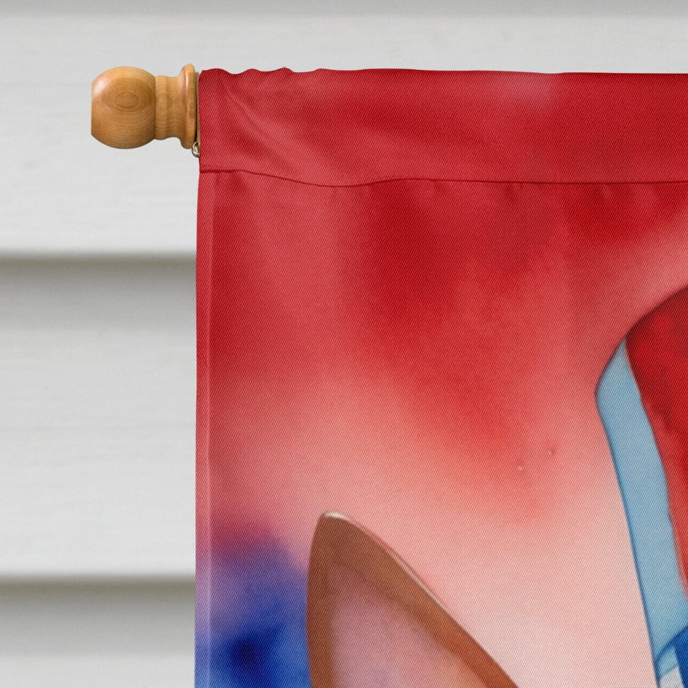 Basenji Patriotic American House Flag 28 in x 40 in