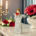 thumbnail image 5 of Angel Figurine with Heart – Love & Hope Home Decor Gift, Memorial Keepsake, Elegant Tabletop Ornament​​, 5 of 7