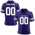 thumbnail image 4 of Camiseta de fútbol americano personalizada de Minnesota Vikings para hombres, mujeres y jóvenes, nombre del equipo impreso personalizado, número, regalo para fanáticos transpirable, 4 of 5