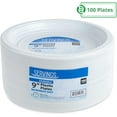 thumbnail image 4 of White Plastic Plates - [100 Count] Disposable Plastic Plates, Microwave Safe, Perfect for Birthday Parties, Weddings, Banquets, Picnics, and Everyday Use, 4 of 4