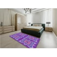 thumbnail image 4 of Ahgly Company Indoor Square Patterned Crocus Purple Area Rugs, 5' Square, 4 of 6