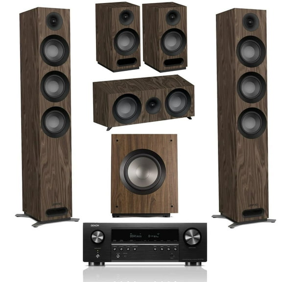 Jamo Studio Series 5.1 Channel Home Theater System, Bundle with Yamaha RX-V6A 7.2-Channel AV Receiver, Walnut