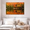 thumbnail image 2 of Elephant Stock Canisbay Lake Wall Art - Horizontal Canvas Wall Art - Living Room Wall Decor - Nature Canvas - Orange And Green Decor - 48" x 32", 2 of 8