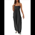 thumbnail image 2 of de Verano para Mujer, de una Pieza, con Tirantes Finos y Pierna , con Bolsillos Gris Oscuro S, 2 of 8