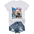 thumbnail image 7 of Duqingm Patriotic Tops for Women Pretty Flag Heart 1776 2026 July 4th 250th Birthday T-Shirt White,3XL, 7 of 7