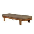 thumbnail image 4 of Crafters and Weavers Eclipse Outdoor Solid Teak Wood Sun Lounger  - Light Brown Fabric, 4 of 5