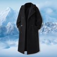thumbnail image 2 of Fgnfyis Trench Coat Men Long Overcoat Classic British Style Autumn Winter Warm Anorak Outerwear Wool Blend for Gentlemen Mens Jackets Black M, 2 of 4