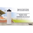 thumbnail image 4 of 10 Plastic Water Bottles Set, 23 oz. - Screw-On Lid, Grip Design - White, 4 of 8