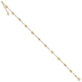 thumbnail image 2 of FB Jewels 14K Yellow Gold Puff Rice Bead 9 with 1in ext Anklet, 2 of 3