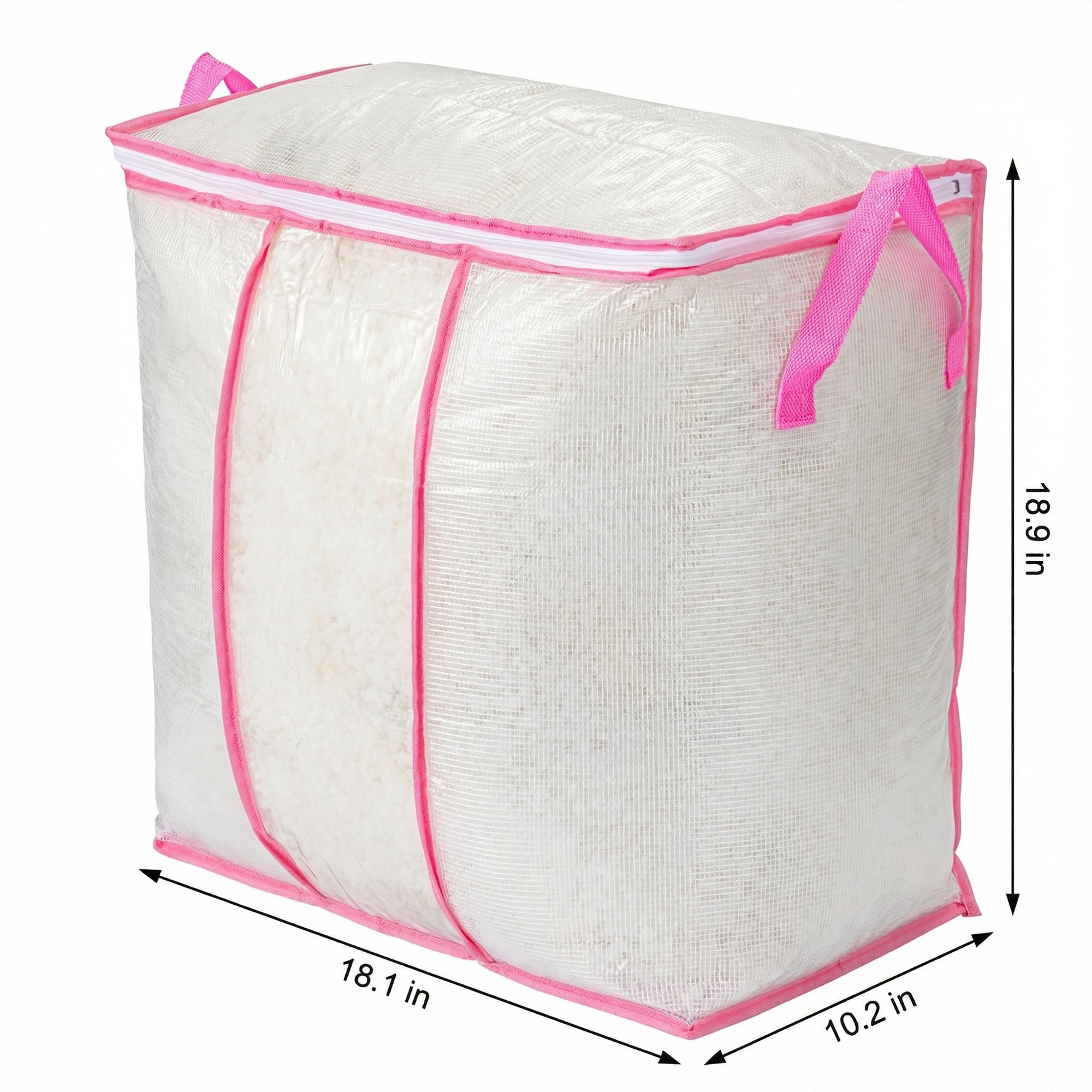 Unique Bargains Clothes Storage Bags for Organizing Comforter Pink 18.1"x10.2"x18.9"