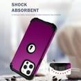 thumbnail image 5 of Dteck Case for Apple iPhone 13 Pro Max 6.1-inch,Shockproof Rubber Case 3-Layer Protection Armor Hybrid Hard Phone Back Cover for iPhone 13 Pro Max,Purple, 5 of 6
