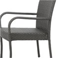 thumbnail image 3 of JERFIT 3-Piece Stackable Patio Dining Chairs Set, Grey PE Rattan & Iron Outdoor Bistro Chairs with Modern Woven Design, Space-Saving for Garden, Poolside, Balcony, 3 of 7