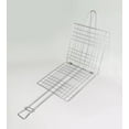 thumbnail image 3 of 8x8-inch Stainless Steel BBQ Turn-Over Grill Net Clamp - Reversible Liver/Fish Barbecue Grid Holder, 3 of 3