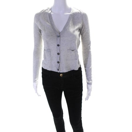 

Pre-owned|Jigsaw Womens Wool Blend V-Neck Button Down Cardigan Gray Size S