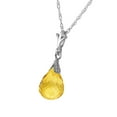 thumbnail image 2 of Galaxy Gold GG 14K White Gold Citrine Pendant Necklace - November Birthstone - Warmth & Prosperity - 16" to 24" - Fine Jewelry for Women, 2 of 2