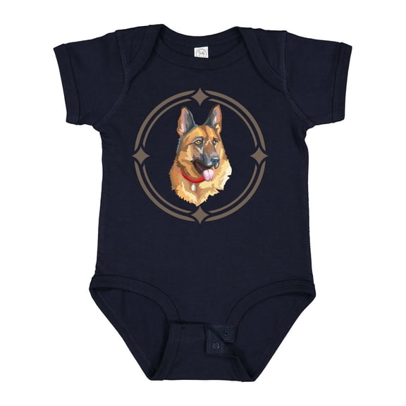 Inktastic German Shepherd Dog Art Boys or Girls Baby Bodysuit
