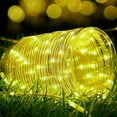 thumbnail image 3 of HESHENG Christmas Solar Powered Rope Tube String Fairy Lights Strip Outdoor Garden Xmas Decor Lights, Warm White 7M-50LEDS, 3 of 11